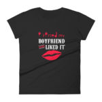 Girlfriend Kisses Boyfriend Women's Fashion Fit T-shirt