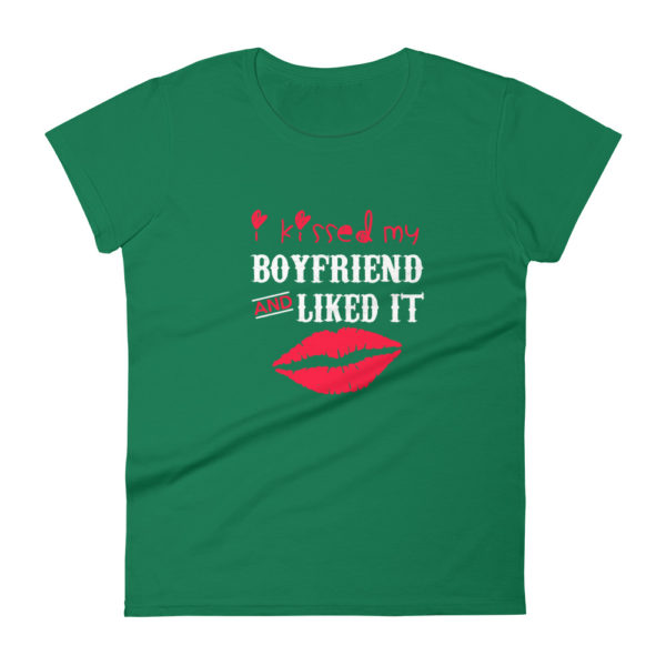 Girlfriend Kisses Boyfriend Women's Fashion Fit T-shirt