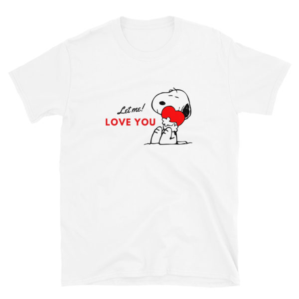 Snoopy Valentine's Love Woman's T-shirt (Unisex sizing)